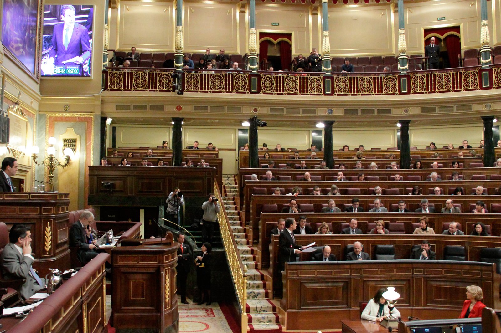 Vista del hemiciclo del Congreso de los Diputados durante una sesión de control al Gobierno.